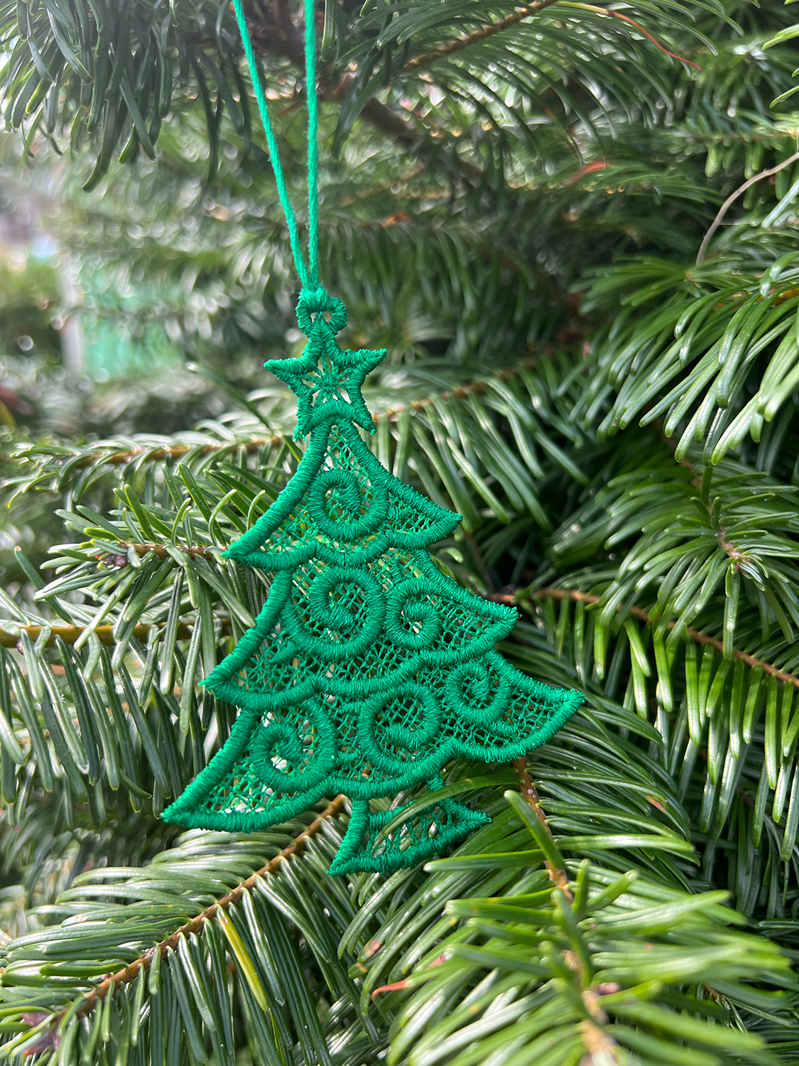 Embroidered Lace Tree Ornament