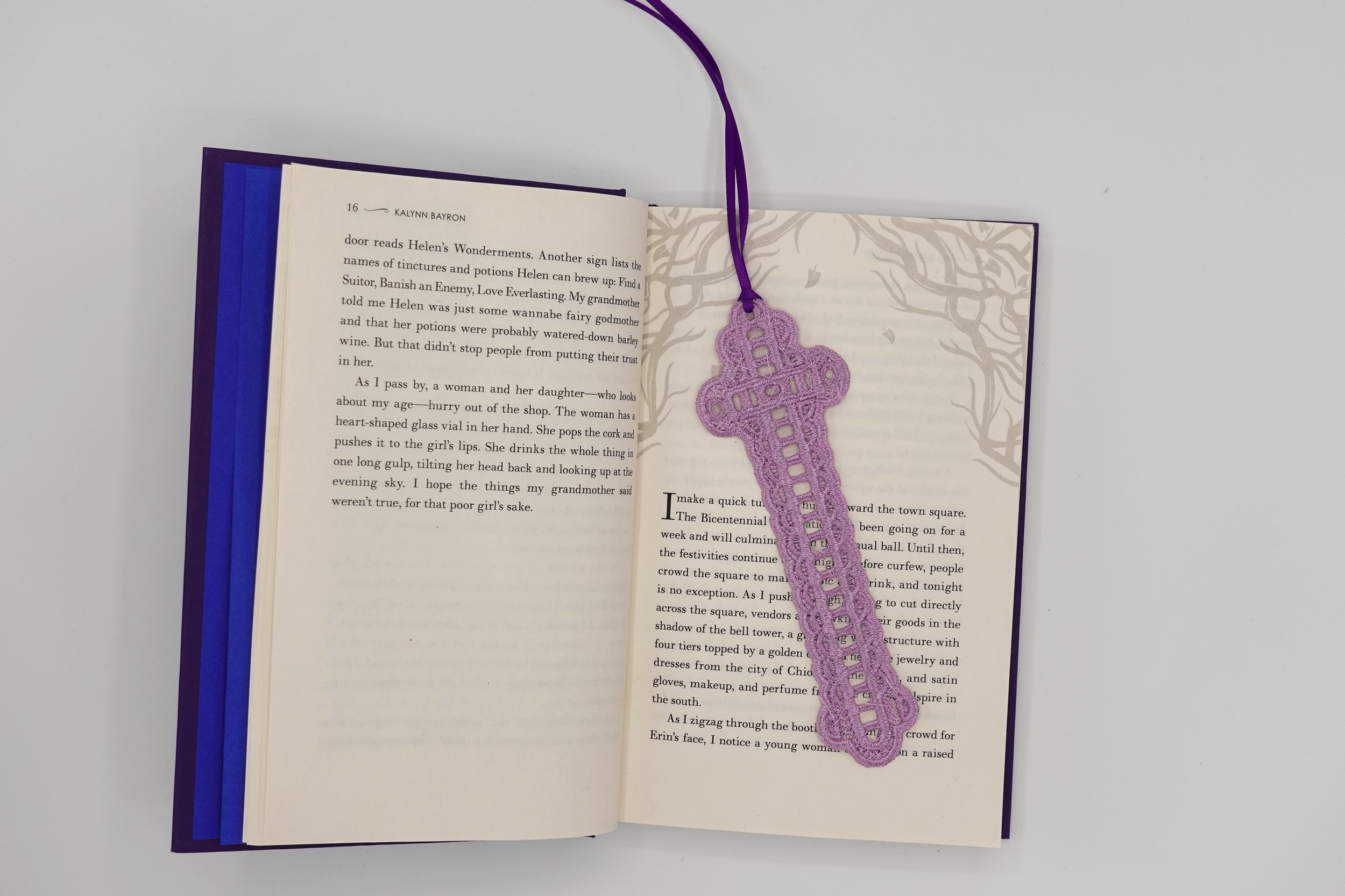 Pinkish purple  Cross Bookmark