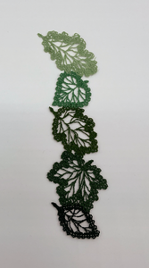 Ombre Green Leaves Bookmark
