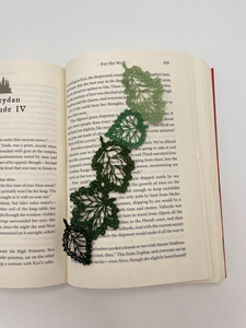 Ombre Green Leaves Bookmark