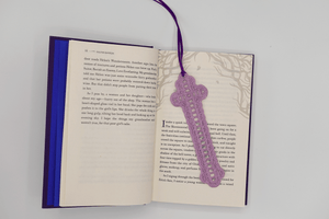 Pinkish purple  Cross Bookmark