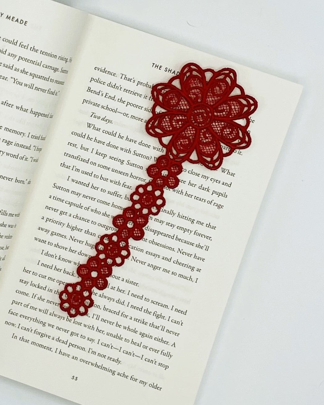 Flower Wand Lace Bookmark